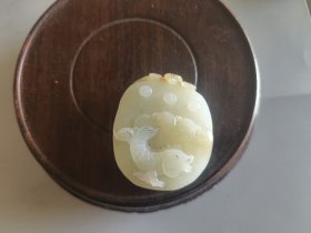 清代雕工精细连年有余挂件