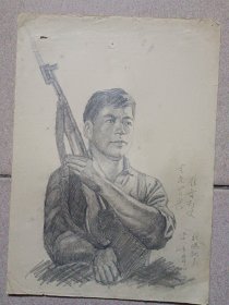 老素描画稿：全民皆兵，准备打仗