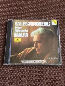 日本首版DG/CD《企鹅古典唱片指南》推荐为四星****Mahler Symphony No.9 Karajan BPO 2CD 卡拉扬 柏林爱乐乐团---私藏品佳