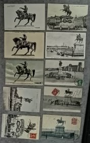【F274老明信片】10张拿破仑雕塑明信片，1900年代明信片，早期外国明信片，欧洲明信片