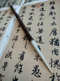 苏州湖笔 纯羊毫 古竹长锋 大 2000年左右制笔 9.6*1.2厘米…