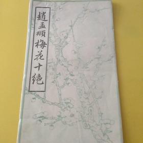 赵孟頫梅花十绝影印  册页装12页A64   一整张影印