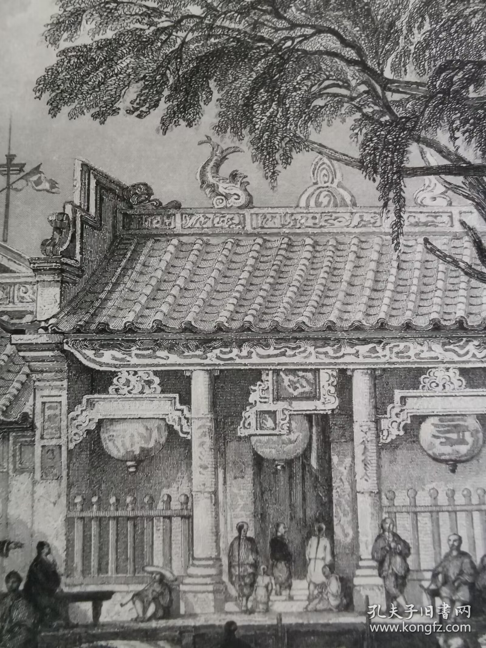 广州河南寺入口 1843年托马斯阿罗姆Thomas allmo大清帝国图集