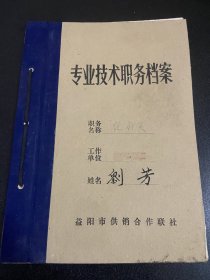 湖南省益阳市茶叶公司统计员档案