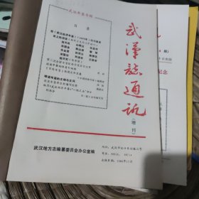 武汉志通讯 合订本 1985-1990 增刊