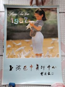 1987年挂历 儿童 上海正中复印中心13张全