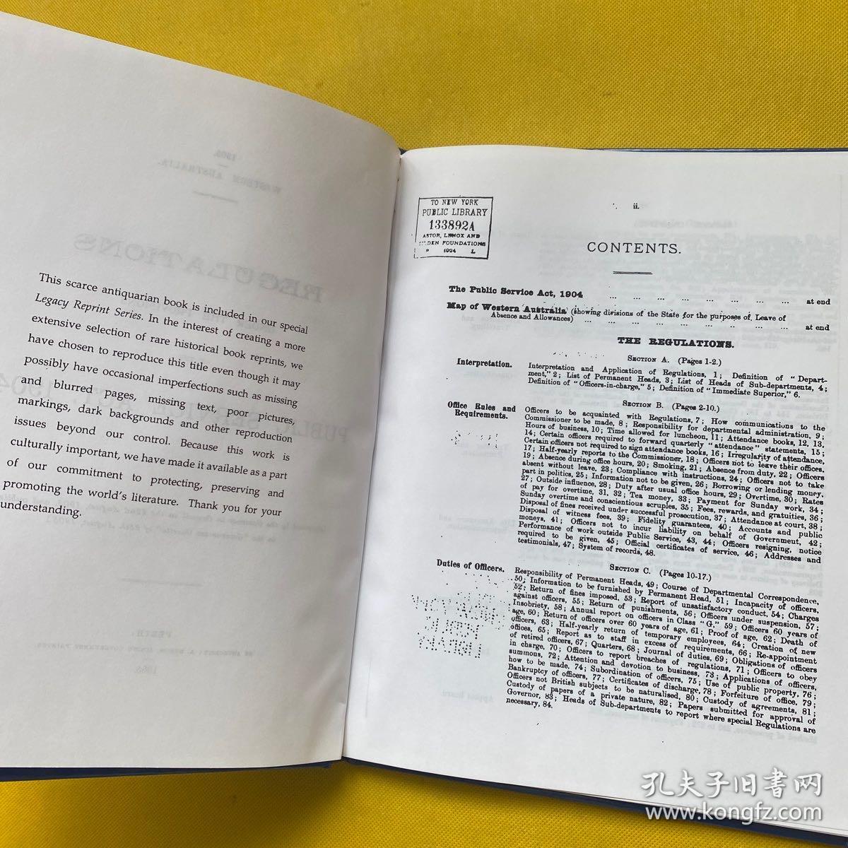 Regulations Under the Provisions of the Public Service ACT, 1904 (1905)