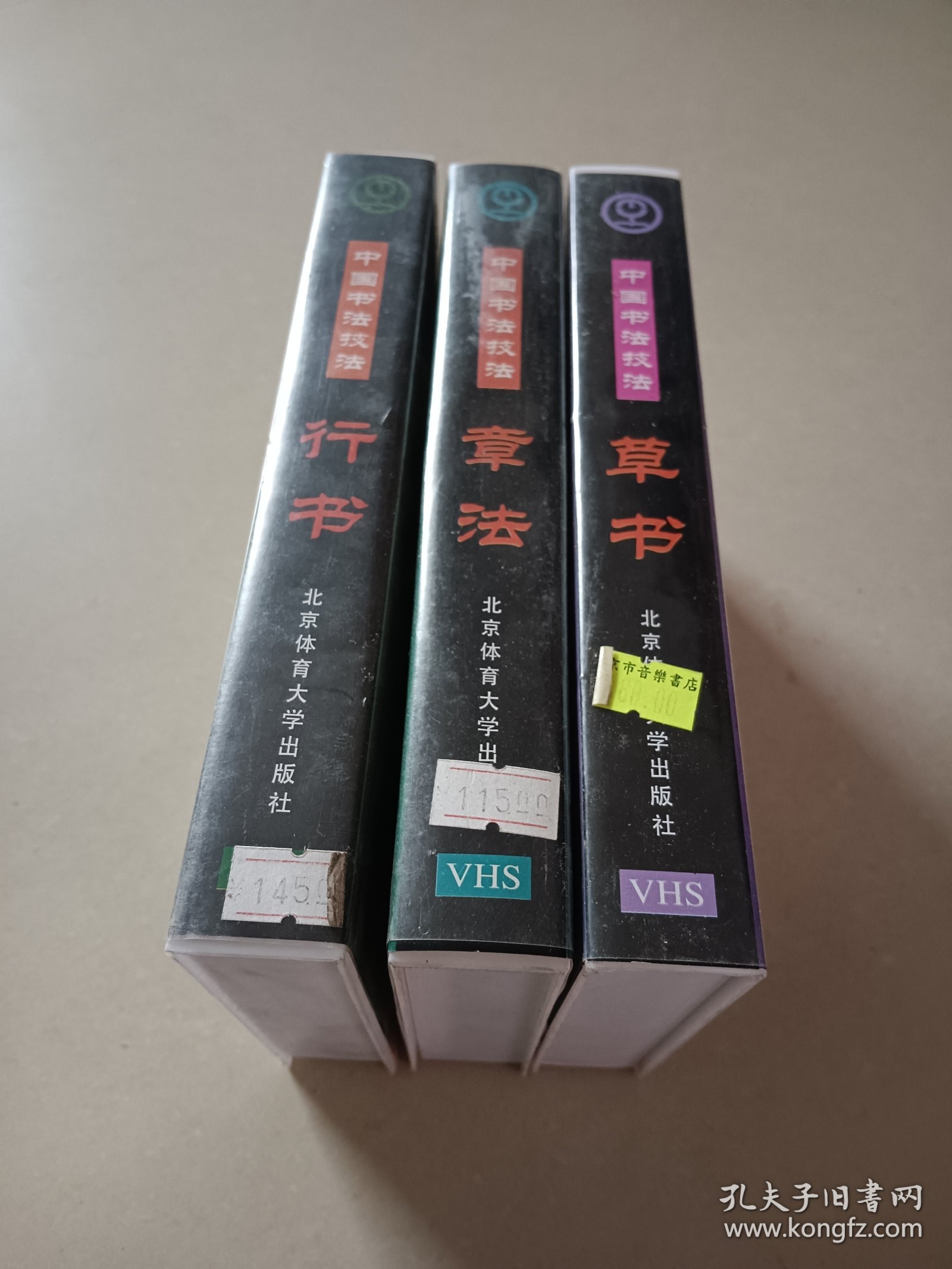 老录像带 中国书法技法行书 草书 章法 一起价格盒20.5×12 收藏道具摆件
