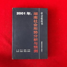 社會(huì)藍(lán)皮書 2001年:湖南社會(huì)形勢(shì)分析與預(yù)測(cè)