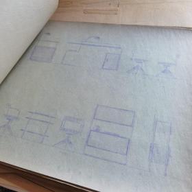 五六十年代 桌椅展览柜手绘家具图纸 ＋家具蓝图