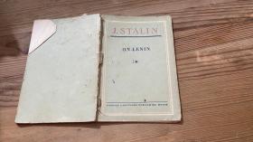 J.STALIN ON LENIN（论列宁 英文版 1952年）