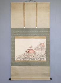 日本名家绘画：伊势门水《御舆图》（保真）