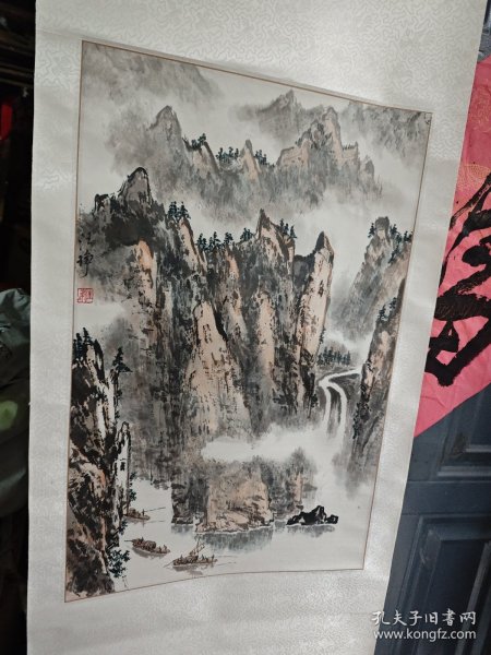 汪琤 山水画原装原裱