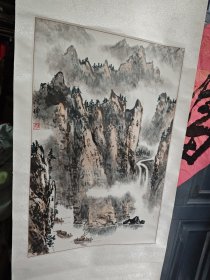 汪琤 山水画原装原裱