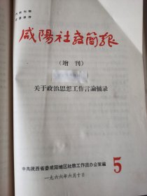 咸阳社教简报1966年6月第5期