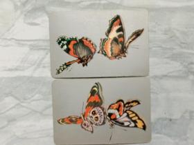 1982年儿童贺卡两张西冷印社 1986年蝴蝶贺卡两张