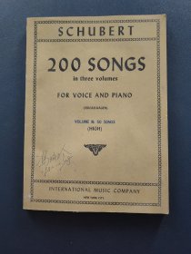 SCHUBERT 200 SONGS 舒伯特歌曲200首（第3册）