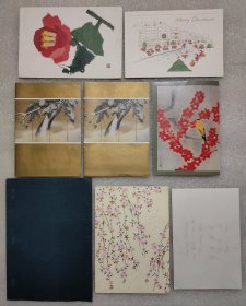 少见-日本学者·日本国立山口大学名誉教授-阿部泰记、廉宏、小林**、金子**、徐凤江、松本**、吉田**、平塚**等多人签名日本贺卡8件