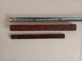 老拐尺 手工刻度 两端接处是活的