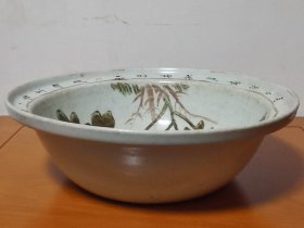 粉彩瓷盆（送囊匣）