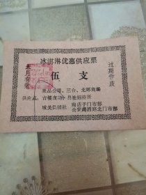 冰淇淋优惠供应票