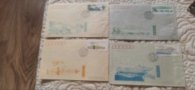 售少见的浙江省邮票公司发行的T.144西湖特种邮票丝织封一套4枚！品相好如图全新！