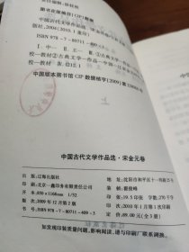 中国古代文学作品选——宋金元卷