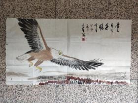 ，。，。，，北京焦可群的鹰。90*48厘米。