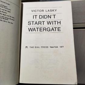 IT DIDN'T START WITH WATERGATE——水门事件——作者签名本——吴贻芳书写便签