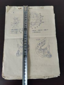 50年代（上海中医文献馆稿本）(共37页 内有张汝伟方笺三方)(品相如图自定) (麻疹 治痢概言 曹惕寅)(女子前阴诸病治法 张汝伟) (蛇咬 付晋康)(主治乳岩 现在指乳腺癌)(治愈已溃发背的点滴体会 蒋鹤鸣)(治颜面疔疮顾筱岩)(主治眩晕 张汝伟)(主治寒痰气喘)(针炙主治夜尿 肾阳衰弱)(主治胃气痛)(子宫下坠 单腹臌治验病例)(主治鹤膝风)(主治头痛18年治愈病例)