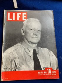 1944年7月美国生活杂志，life magazine，世界平民教育运动之父晏阳初专刊，重庆山城风光彩图，长江流域，晏阳初的“战后中国会民主？”，太平洋反击日军战争纪实；美国海军切斯特·威廉·尼米兹上将