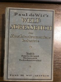 WELT ADRESSBUCH der Musikinstrumenten Industrie 乐器行业 世界通讯簿（德国 奥地利 捷克）