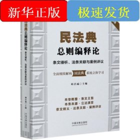 民法典總則編釋論 條文縷析、法條關(guān)聯(lián)與案例評(píng)議