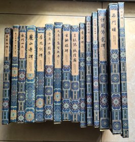 碑帖善本精华全15册：圣教序，石门颂，峄山碑，晋唐小楷，玄秘塔碑，苏孝慈墓志董美人墓志，李思训碑，麓山寺碑，张猛龙碑，袁安碑袁敞碑，曹全碑，三坟记，皇甫诞碑，伊阙佛龛碑，龙门四品。