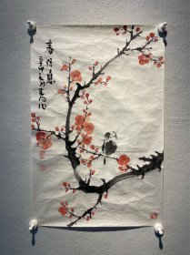 霍春阳  开三红梅软片
霍春阳，生于1946年，河北清苑人，中共党员，美术教育家、著名书画家。师从著名大师孙其峰先生，1969年毕业于天津美术学院并留校任教至今。