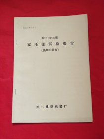 G17-300A型高压釜试验报告 （热加工部分）