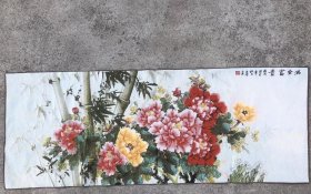 满堂富贵刺绣织锦画