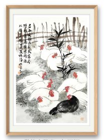 作品：大吉图 尺寸：70/46厘米 宣纸软片未裱 张谦原名张勇，字文进，号天东人，又号游心堂主。张宝珠先生入室弟子，早年随王炳龙老师学习花鸟。现为中国美术家协会会员，山东省美术家协会会员，山东画院画师，中国画创作研究院院聘画家，肥城市第九届十届政协委员。1968年生于山东肥城。2014年考入北京大学艺术学院中国画方向研究生班，就读于范扬工作室