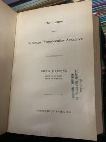 THE JOURNAL OF THE AMERICAN PHARMACEUTICAL ASSOCIATION VOL.22 1933