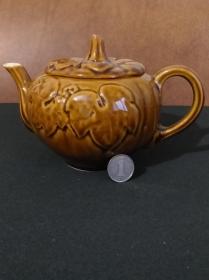 酱釉大茶壶 博山瓷器 60年代创汇产品 全新  约850 ml