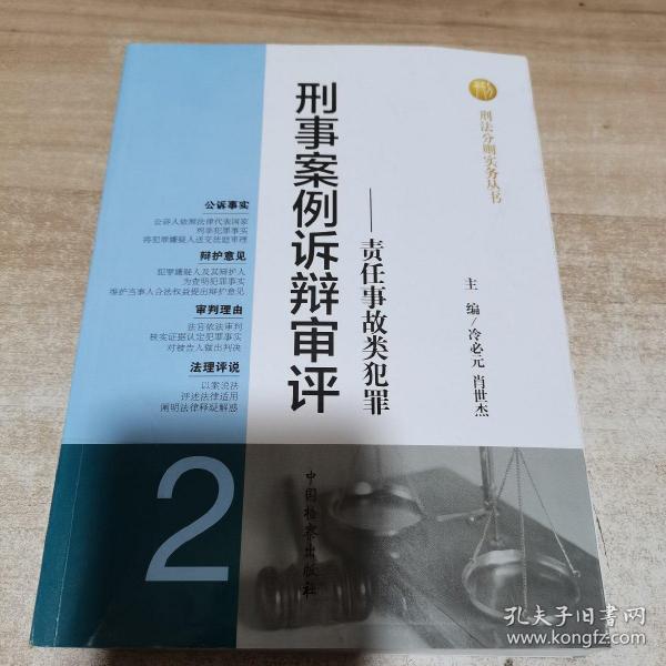 刑法分则实务丛书·刑事案例诉辩审评：责任事故类犯罪