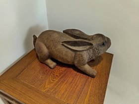 木雕摆件 兔子