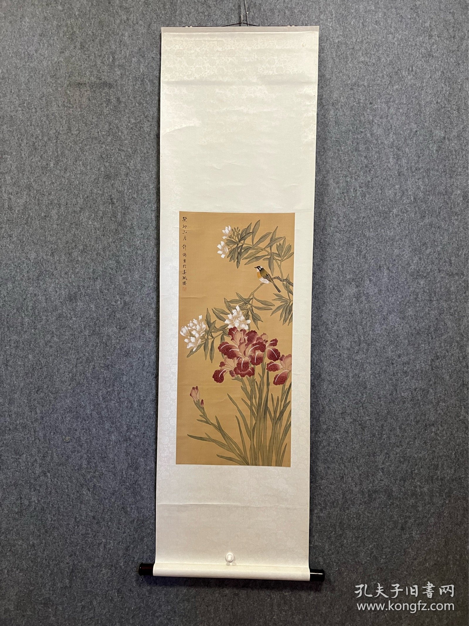 古筆花鸟图，创汇时期60-80年代，