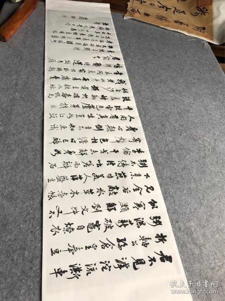 谭延闿 行书苏轼豆粥诗卷。纸本大小33.34*129.78厘米。宣纸艺术微喷复制。