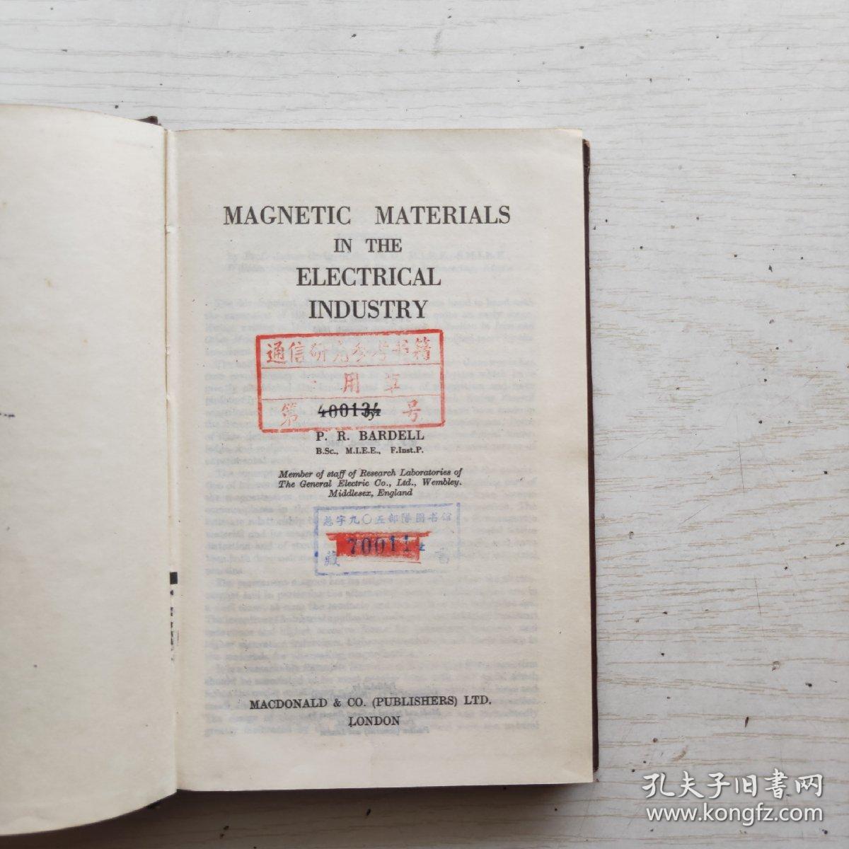 Magnetic materials in the electrical industry 电气工业中的磁性材料（英文）