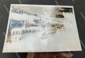 【青岛旧影】抗战时期 青岛太平路亨利样子酒店等建筑 原版老照片一枚