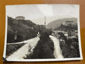 民国时期香港中环半山建筑物黑白老照片
