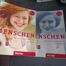 Menschen A1/1：Deutsch als Fremdsprache / Kursbuch mit DVD-ROM + Arbeitsbuch，2册合售（附有光盘）——h9