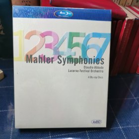 碟片光碟：阿巴多/琉森音乐节管弦乐团，马勒：交响乐1-7，未开封，正版BD碟