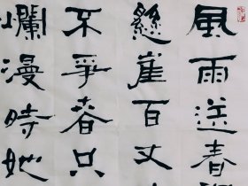 隶书书法 三尺整张毛笔手写 毛主席词卜算子咏梅 50厘米 X 100厘米 画心未裱